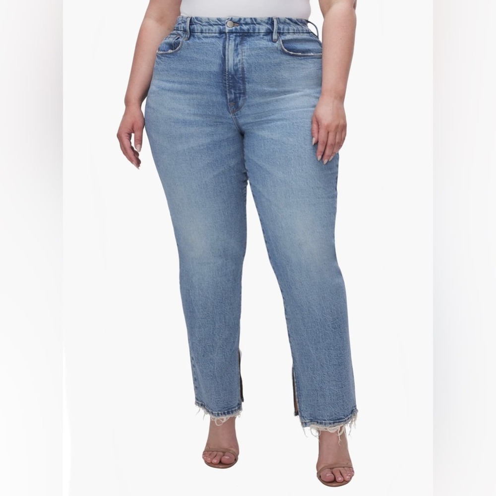 Good American Indigo041 Good Boy Straight Jeans 22